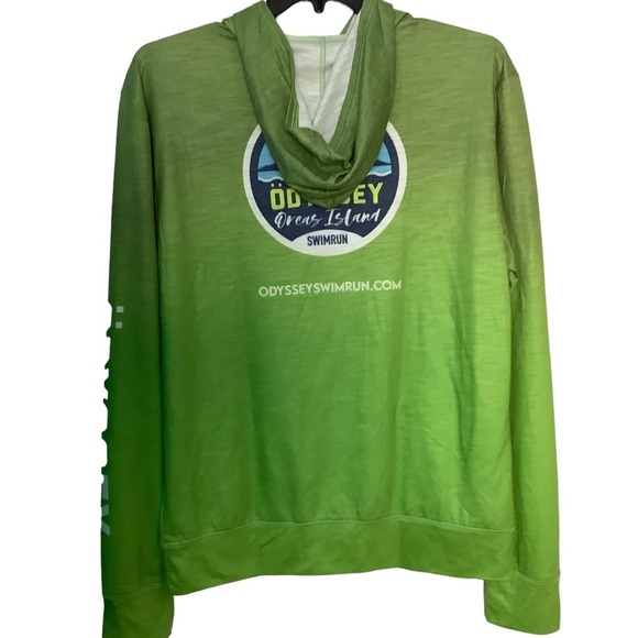 Men’s Medium Lime Green Lightweight Pullover Hoodie Sweatshirt Long Sleeve NWT - Picture 4 of 9